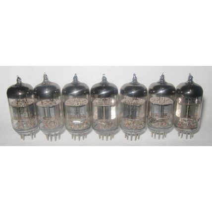 6N1P-VI ~ ECC88, 6DJ8 NEVZ Soviet Double Triode Vacuum Tube 7pcs 1970-80s TESTED