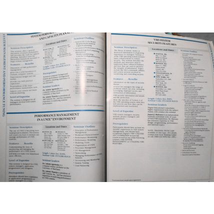 1989 Digital Equipment Corp Seminars Catalog - For Technical & Management