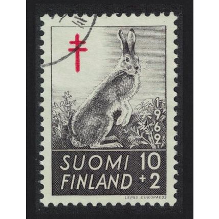 Finland Brown hare Wild Animal 1962 Canc SG#642 Sc#B163