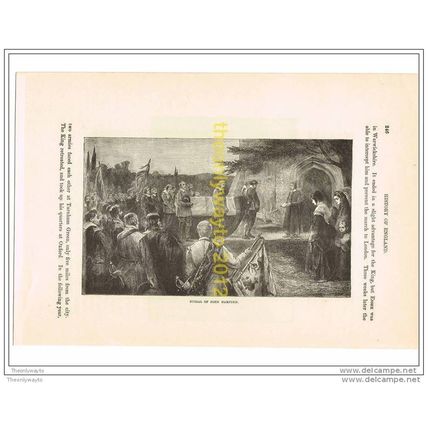 BURIAL OF JOHN HAMPDEN, ENGLAND c1642, Illustration, c1870