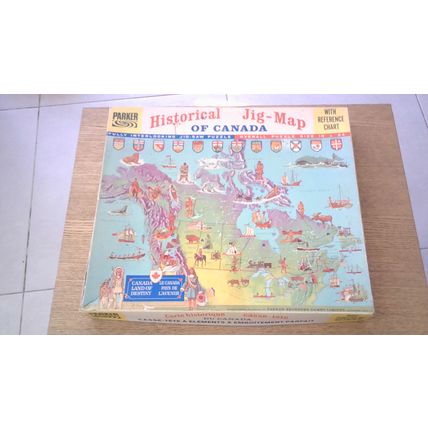 HISTORICAL JIG-MAP OF CANADA Jigsaw Puzzle (VINTAGE 1966)