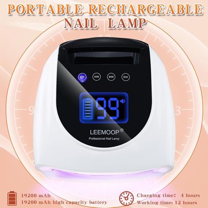 Rechargeable UV LED Nail Lamp, 96W Cordless UV Light for Nails with Handle, Prof