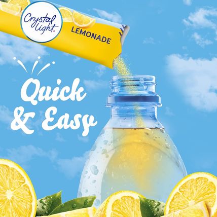 Crystal Light Lemonade Naturally Flavored Powdered Drink Mix, 120 Ct Pack, 12 Bo