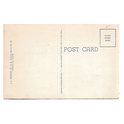 Postcard Panama Canal Zone Cristobal on the way to the docks unposted
