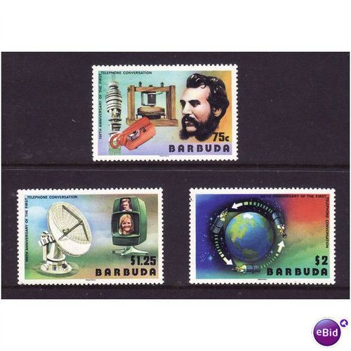 BARBUDA 1977 TELEPHONE CENT SG 294/296 SET 3 VALS U/M MINT