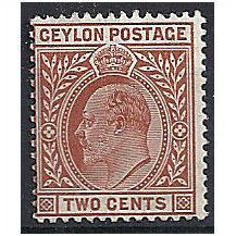 Ceylon 1911 SG292 2c Brown-Orange Mounted Mint .