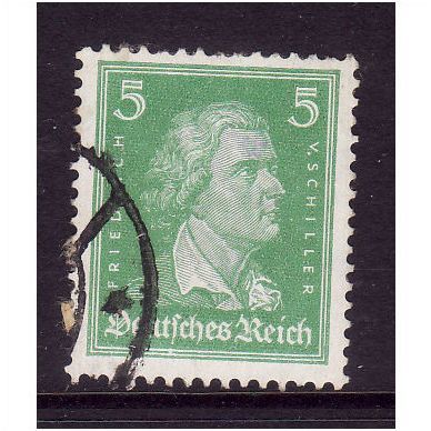 GERMANY 1926 SG 402 5pf GREEN SCHILLER FINE USED
