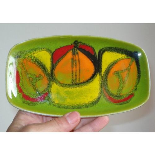 LOT 4 Eames vintage 60s POOLE pottery DELPHIS 361 signed pin trays art ceramic