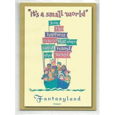 DISNEYLAND 50th ANNIVERSARY card # 88 POSTER It's A Small World