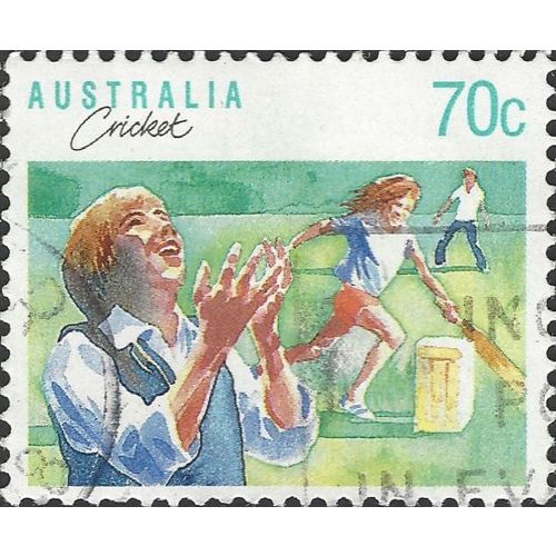 AUSTRALIA, SPORT, Cricket, green 1989, 70c, #3