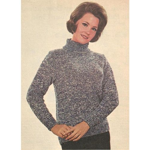 Knit Sweater Pattern Turtleneck Treasure