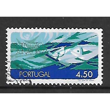PORTUGAL 1971 NATURE CONSERVATION 4e .50 FISHES SG 1441 FINE USED#