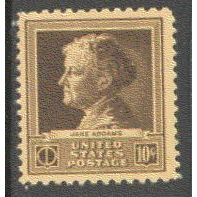 878 10c Jane Addams Fine MNH GA0283