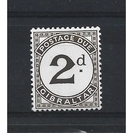Gibraltar.D2 2d Sepia.Mounted Mint.Nov23