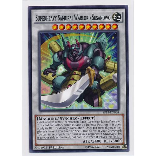YuGiOh Arc-V SP15-EN034 Superheavy Samurai Warlord Susanowo 1st Edition