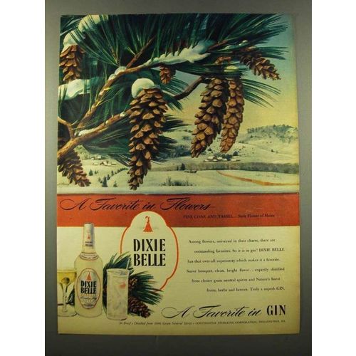 1946 Dixie Belle Gin Ad - Favorite in Flowers