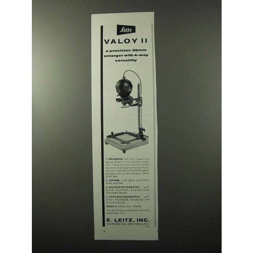 1958 Leitz Valoy II Enlarger Ad - Precision