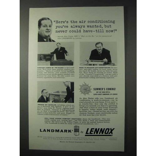 1958 Lennox Air Conditioning Ad - Alex Dreier