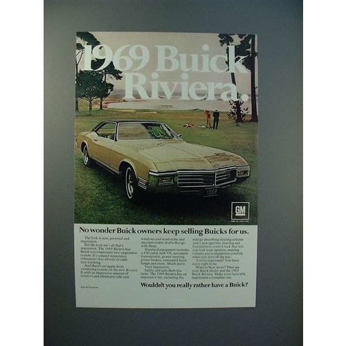 1969 Buick Riviera Car Ad - No Wonder!