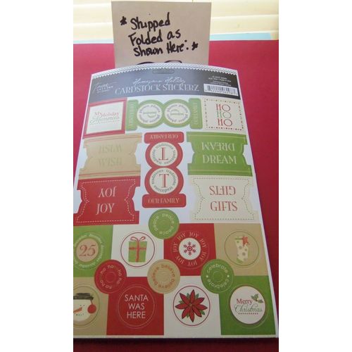 TERESA COLLINS FOR JUNKITZ HOMESPUN HOLIDAY CARD STOCK STICKERZ (STICKERS) NEW