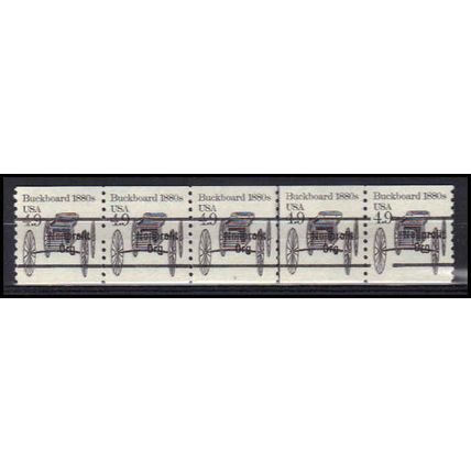2124a 4.9c Buckboard Very Fine MNH Dry Gum PNC 1/5 Gap 1R X0555