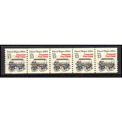 2258 13c Police Wagon Fine MNH Dry Gum PNC 1/5 X3162