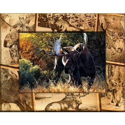 Moose Laser Engraved Wood Picture Frame (5 x 7)