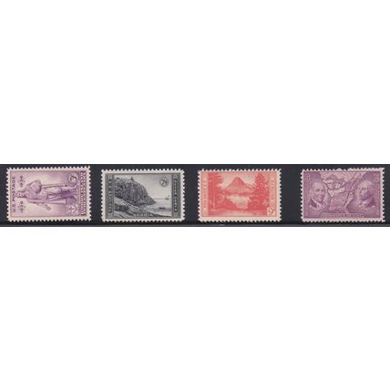 748 9c Glacier National Park Barely Clears MNH VA0821c