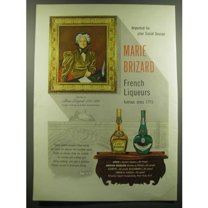 1948 Marie Brizard Apry and Creme de Menthe Liqueurs Advertisement