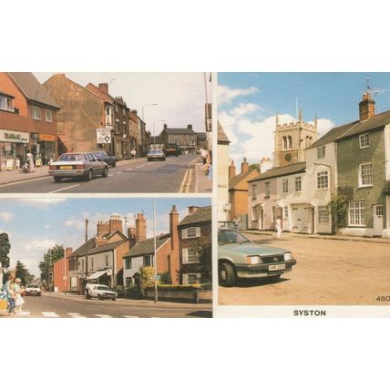 Syston Chemists Pharmacy B&H Newsagents Leicester Postcard