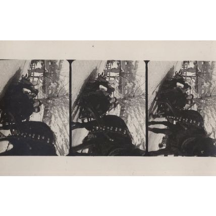 Adelboden 8MM Camera Film Winter Sports Sleigh Switzerland Old Postcard