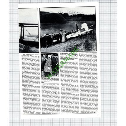 Louis Bleriot French Aviator - 1972 Article