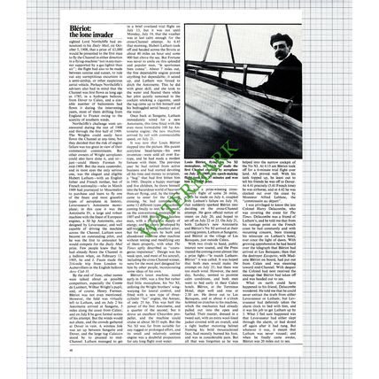 Louis Bleriot French Aviator - 1972 Article