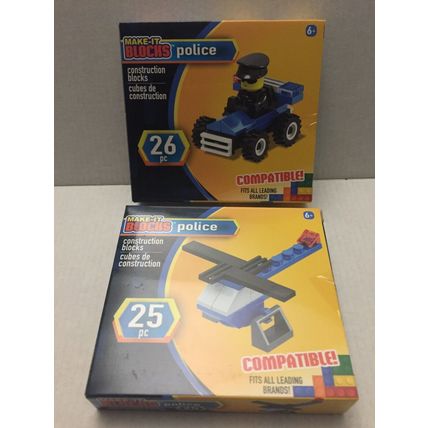Two NEW Make It Blocks Police sets - 51 pieces