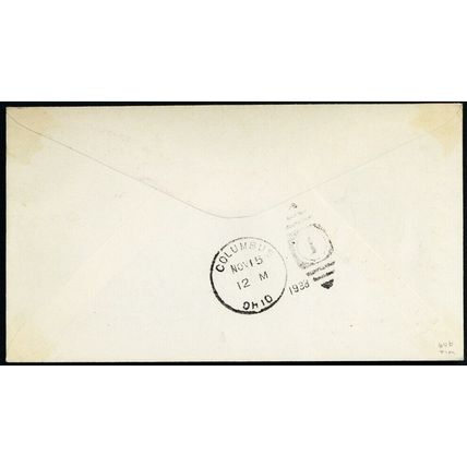 Statue of Liberty in Red Fancy Cancel Cover Liberty, Ariz 1933 - Stuart Katz
