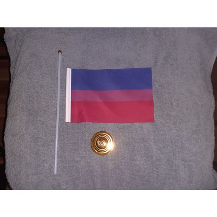14x21cm 5.5x8.25 inch Bisexual Pride Desk Flag With Stand