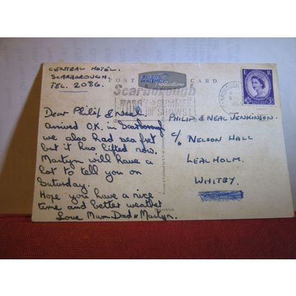 MINIATURE RAILWAY & boating pool, SCARBOROUGH, YORKSHIRE used postcard 1965 pm =