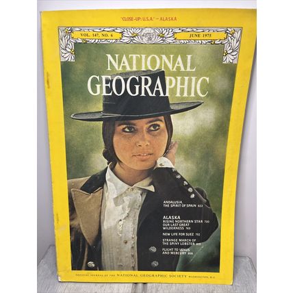 National Geographic Magazine June 1975 Andalusia of Spain - Vintage Collectable