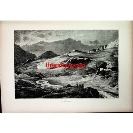 Saint Gotthard Pass, France, Book Illustration (Print), 1895