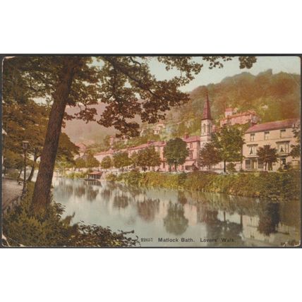 Lovers' Walk, Matlock Bath, Derbyshire, 1922 - Photochrom Postcard