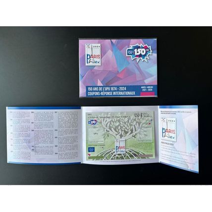 Spécimen folder Paris Philex 2024 UPU Abidjan 150 ans years Coupon IRC IAS CRI