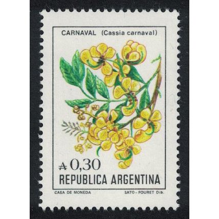 Argentina 'Cassia carnaval' Flowers 30c 1985 MNH SG#1937