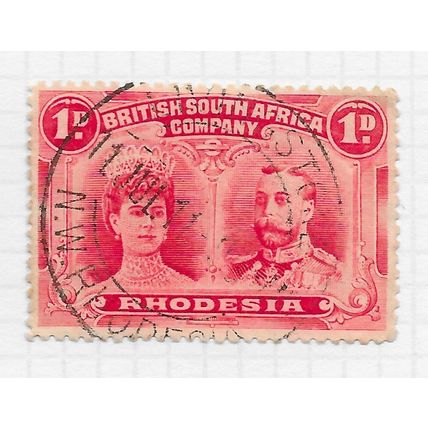BSAC 1910 DOUBLE HEAD P14 PENNY LIVINGSTONE PMK USED SG123 SG124 SG125