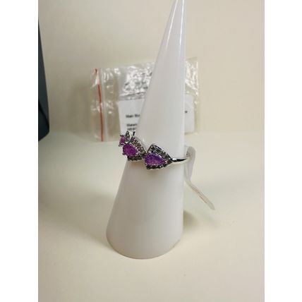 NIB Bomb Party Sz6 BP Ring RG55723 Chasin' You LC Lavender Ice Crystal Rhodium P