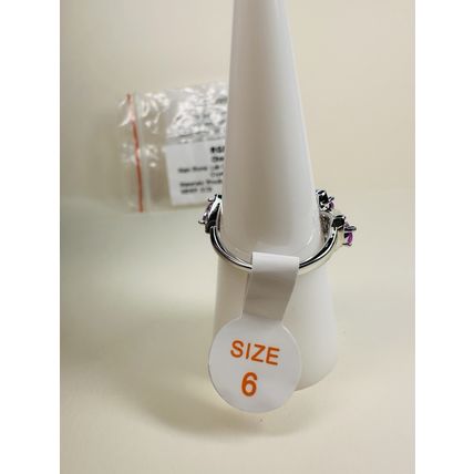NIB Bomb Party Sz6 BP Ring RG55723 Chasin' You LC Lavender Ice Crystal Rhodium P