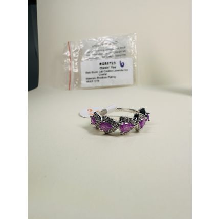 NIB Bomb Party Sz6 BP Ring RG55723 Chasin' You LC Lavender Ice Crystal Rhodium P