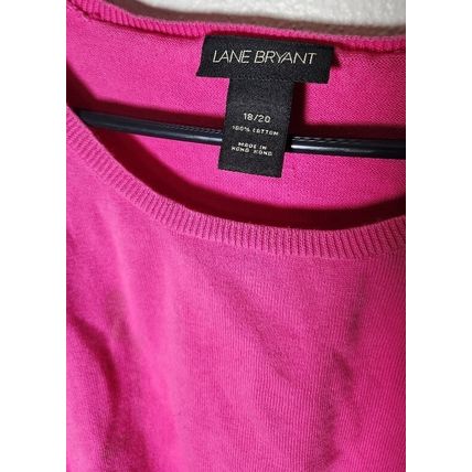 Lane Bryant Tank Top Women's Size 18/20 Pink Knit Cotton Sleeveless Round Neck