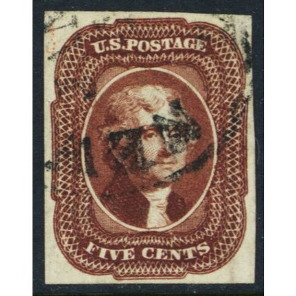 12, Used 5¢ - VF With Four Large Margins - Stuart Katz