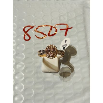 NWT Ring Bomb Party Sz9 RBP Radiant Pink W/CZ Rose Gold P Band Costume Jewelry