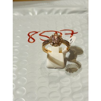 NWT Ring Bomb Party Sz9 RBP Radiant Pink W/CZ Rose Gold P Band Costume Jewelry